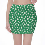 Polka Dot Irish St. Patrick's Day Print Pencil Mini Skirt