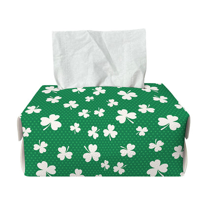 Polka Dot Irish St. Patrick's Day Print Rectangle Tissue Box Cover