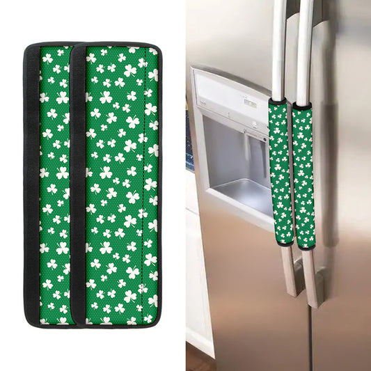 Polka Dot Irish St. Patrick's Day Print Refrigerator Handle Covers