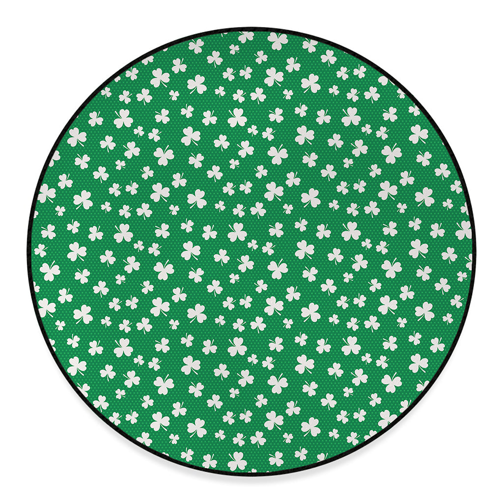 Polka Dot Irish St. Patrick's Day Print Round Floor Mat