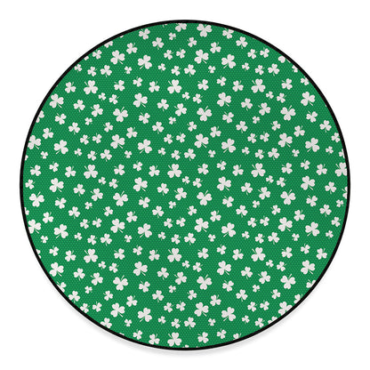 Polka Dot Irish St. Patrick's Day Print Round Floor Mat