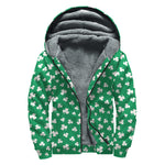 Polka Dot Irish St. Patrick's Day Print Sherpa Lined Zip Up Hoodie