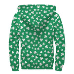 Polka Dot Irish St. Patrick's Day Print Sherpa Lined Zip Up Hoodie