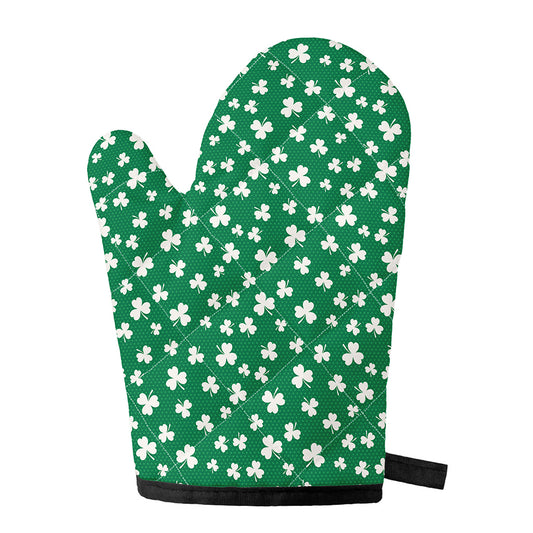 Polka Dot Irish St. Patrick's Day Print Single Oven Mitt
