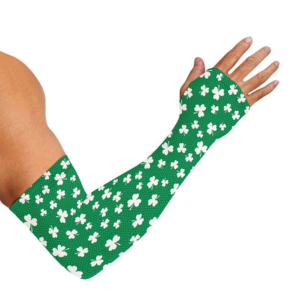 Polka Dot Irish St. Patrick's Day Print Sun Protection Arm Sleeves