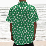 Polka Dot Irish St. Patrick's Day Print Textured Short Sleeve Shirt