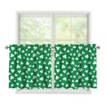 Polka Dot Irish St. Patrick's Day Print Tier Curtains