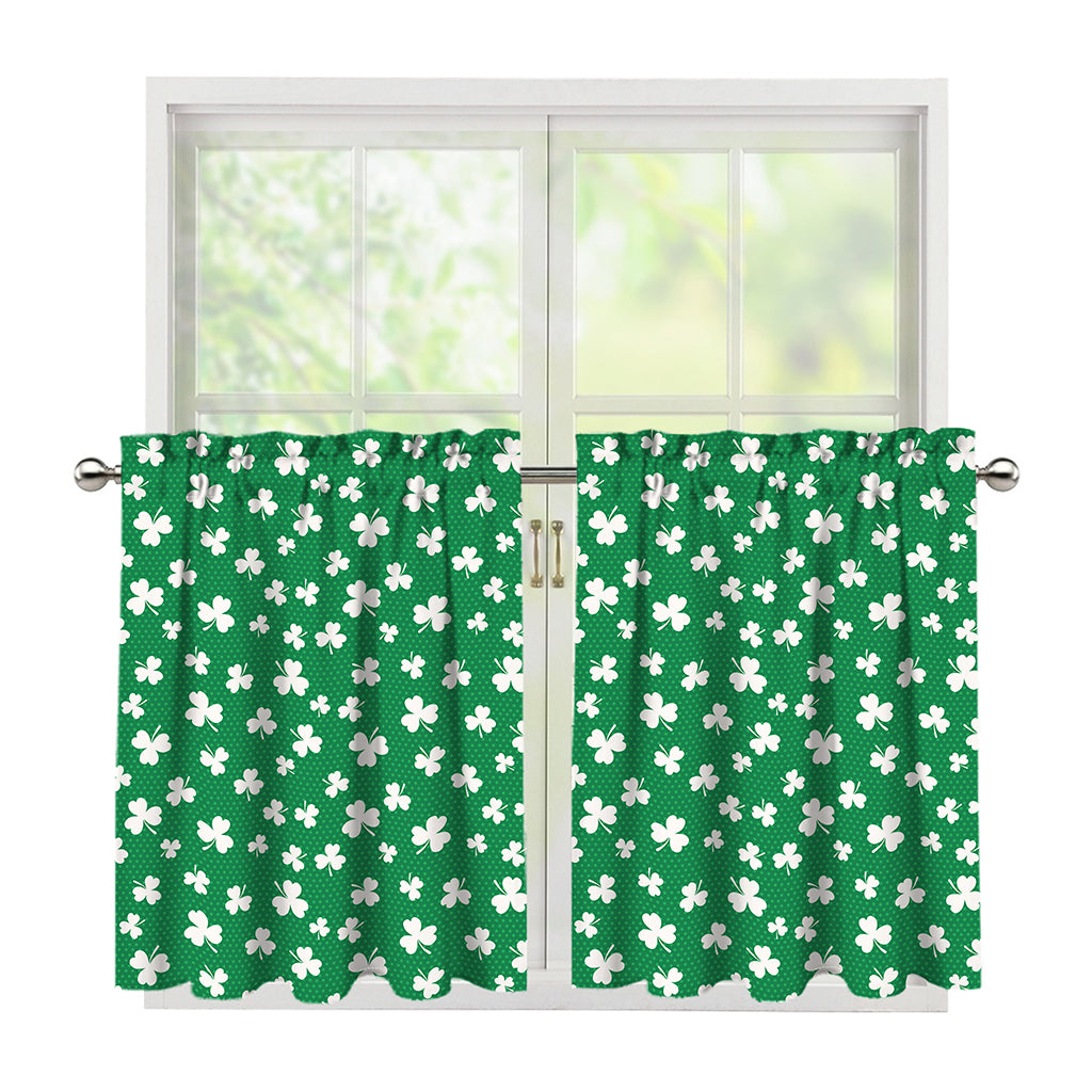 Polka Dot Irish St. Patrick's Day Print Tier Curtains