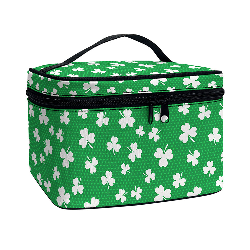 Polka Dot Irish St. Patrick's Day Print Travel Makeup Bag