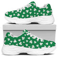 Polka Dot Irish St. Patrick's Day Print White Chunky Shoes
