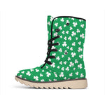 Polka Dot Irish St. Patrick's Day Print Winter Boots