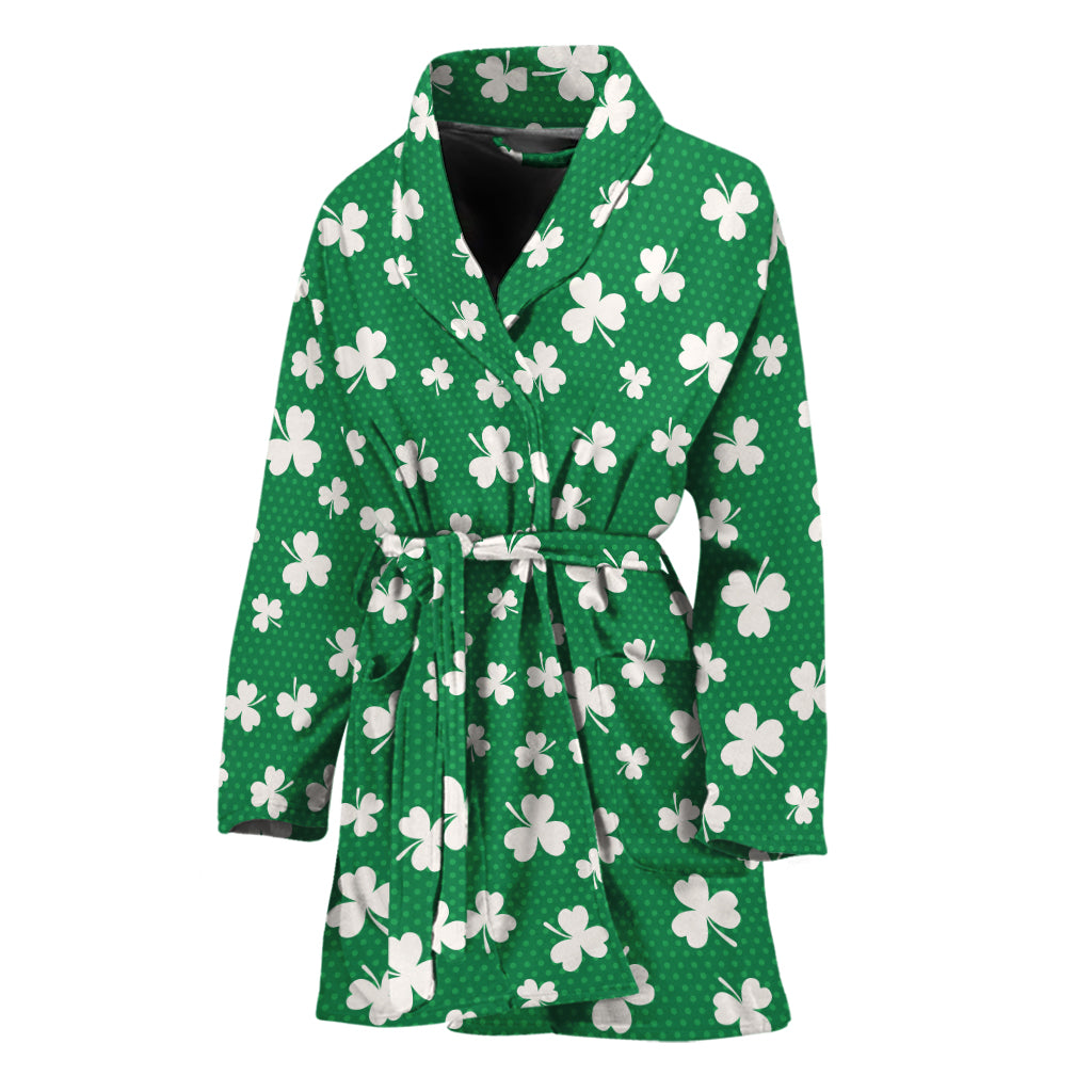 Polka Dot Irish St. Patrick's Day Print Women's Bathrobe