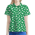 Polka Dot Irish St. Patrick's Day Print Women's Polo Shirt