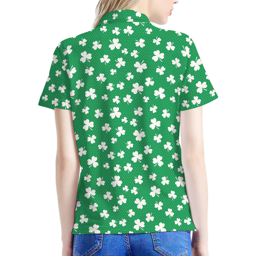Polka Dot Irish St. Patrick's Day Print Women's Polo Shirt