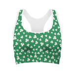 Polka Dot Irish St. Patrick's Day Print Women's Sports Bra