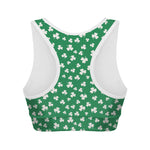 Polka Dot Irish St. Patrick's Day Print Women's Sports Bra