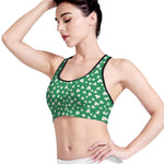 Polka Dot Irish St. Patrick's Day Print Women's Sports Bra