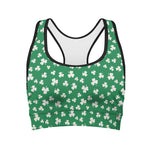 Polka Dot Irish St. Patrick's Day Print Women's Sports Bra