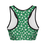 Polka Dot Irish St. Patrick's Day Print Women's Sports Bra