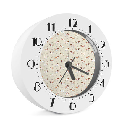 Polka Dot Jack Russell Terrier Print Alarm Clock