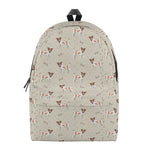 Polka Dot Jack Russell Terrier Print Backpack