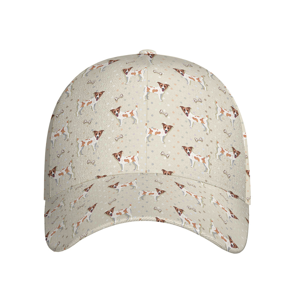 Polka Dot Jack Russell Terrier Print Baseball Cap