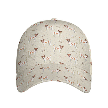 Polka Dot Jack Russell Terrier Print Baseball Cap