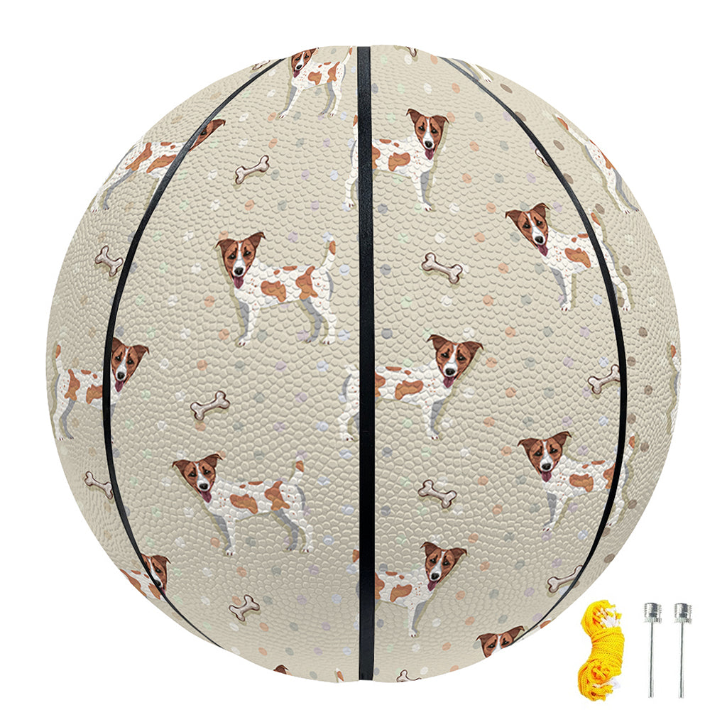 Polka Dot Jack Russell Terrier Print Basketball