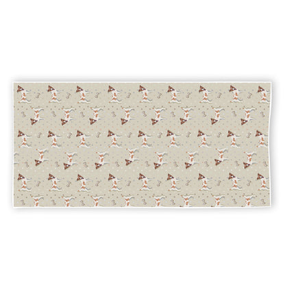 Polka Dot Jack Russell Terrier Print Beach Towel