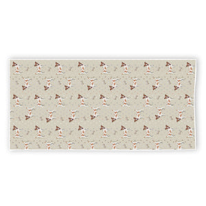 Polka Dot Jack Russell Terrier Print Beach Towel