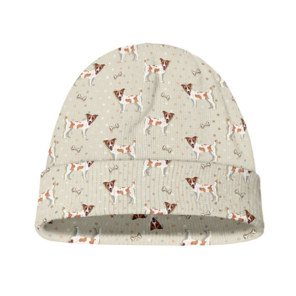Polka Dot Jack Russell Terrier Print Beanie