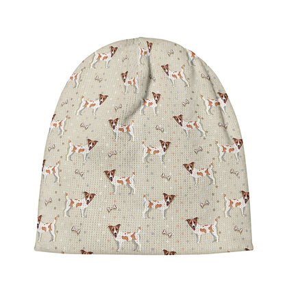 Polka Dot Jack Russell Terrier Print Beanie