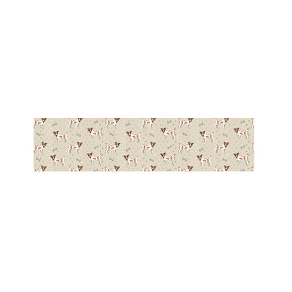 Polka Dot Jack Russell Terrier Print Bed Runner