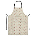 Polka Dot Jack Russell Terrier Print Bib Apron With Pocket