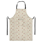 Polka Dot Jack Russell Terrier Print Bib Apron With Pocket