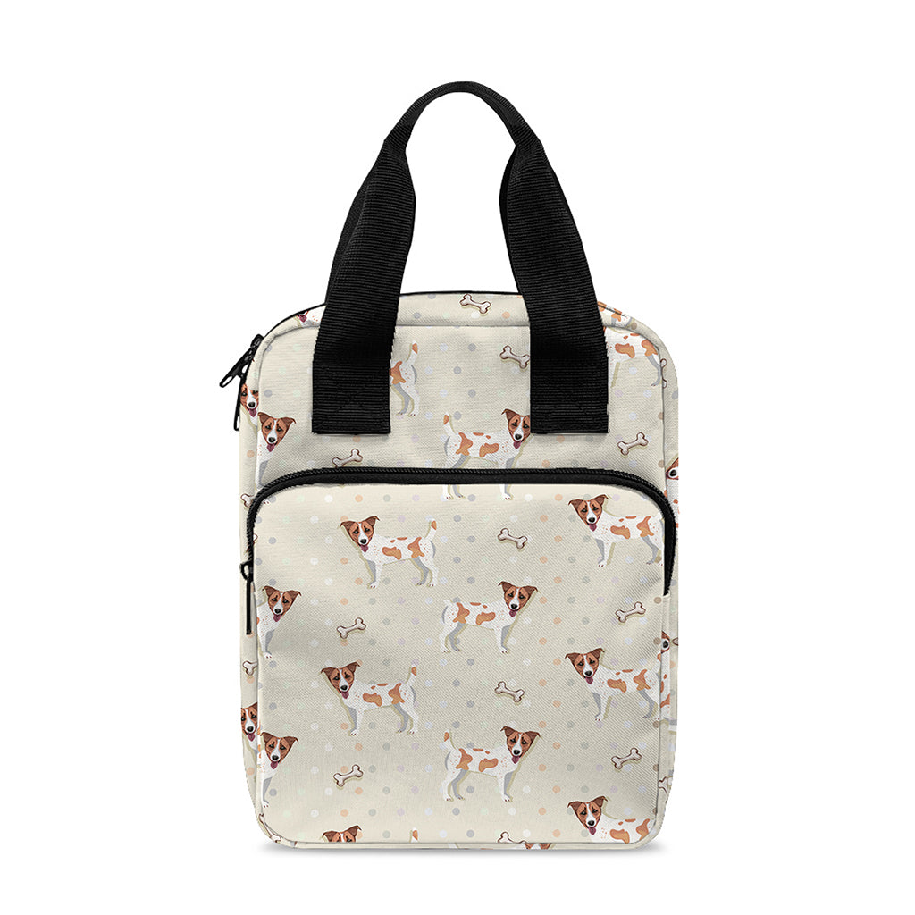 Polka Dot Jack Russell Terrier Print Bible Tote Bag