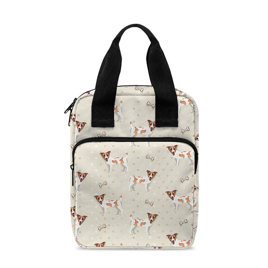 Polka Dot Jack Russell Terrier Print Bible Tote Bag
