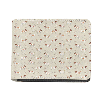 Polka Dot Jack Russell Terrier Print Bifold Wallet