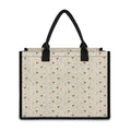 Polka Dot Jack Russell Terrier Print Canvas Tote Bag