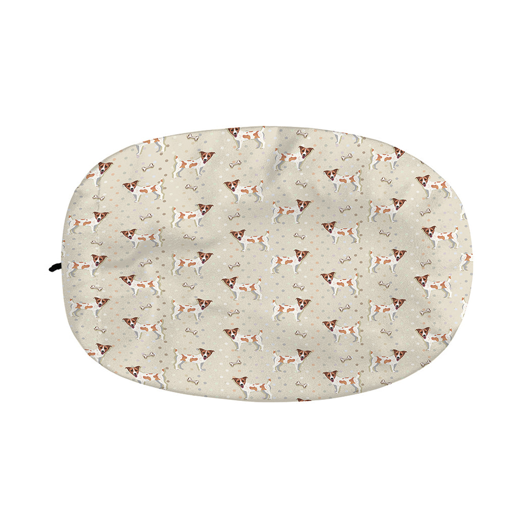 Polka Dot Jack Russell Terrier Print Car Side Mirror Covers
