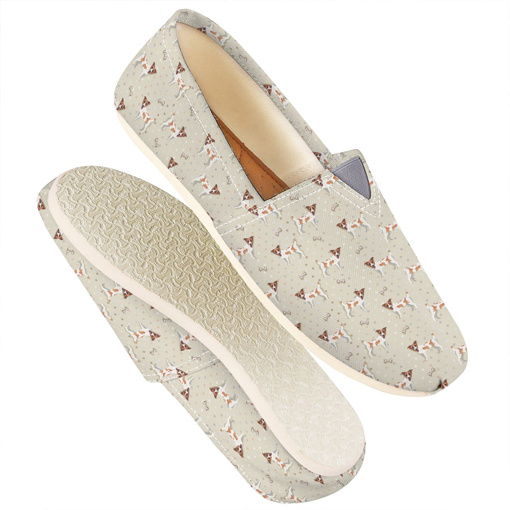 Polka Dot Jack Russell Terrier Print Casual Shoes