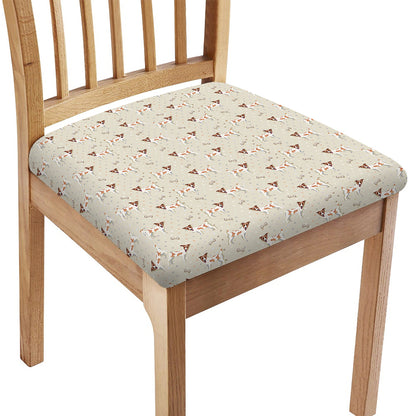 Polka Dot Jack Russell Terrier Print Chair Cushion Cover