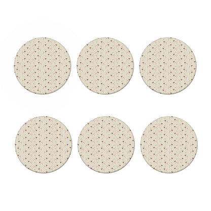Polka Dot Jack Russell Terrier Print Coaster Set