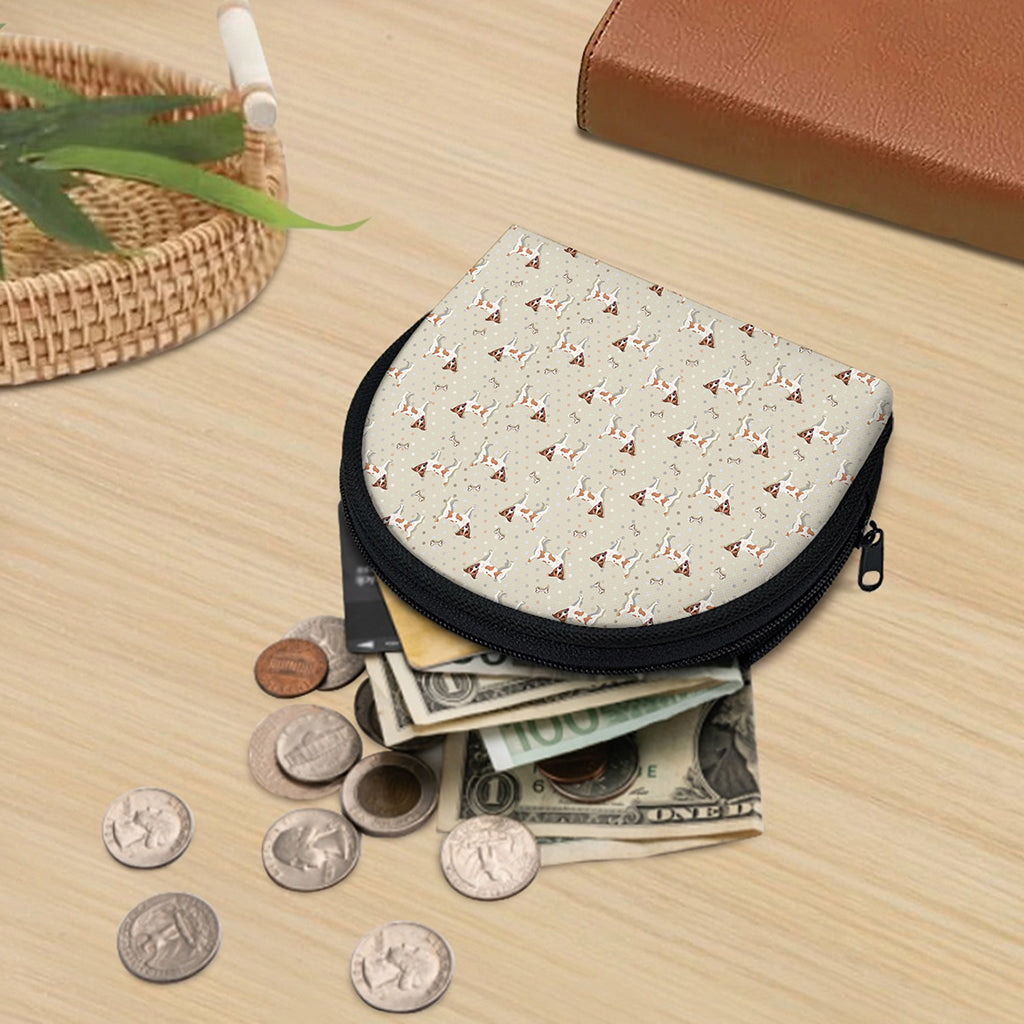 Polka Dot Jack Russell Terrier Print Coin Purse