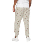 Polka Dot Jack Russell Terrier Print Cotton Pants