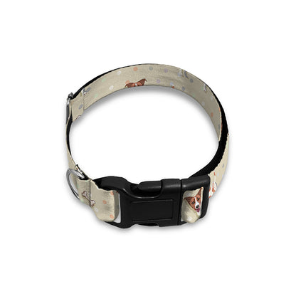 Polka Dot Jack Russell Terrier Print Dog Collar