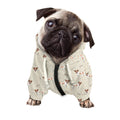 Polka Dot Jack Russell Terrier Print Dog Zip Up Hoodie