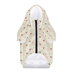 Polka Dot Jack Russell Terrier Print Dog Zip Up Hoodie