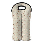 Polka Dot Jack Russell Terrier Print Double Neoprene Wine Tote