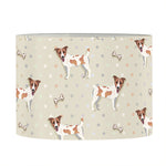 Polka Dot Jack Russell Terrier Print Drum Lamp Shade